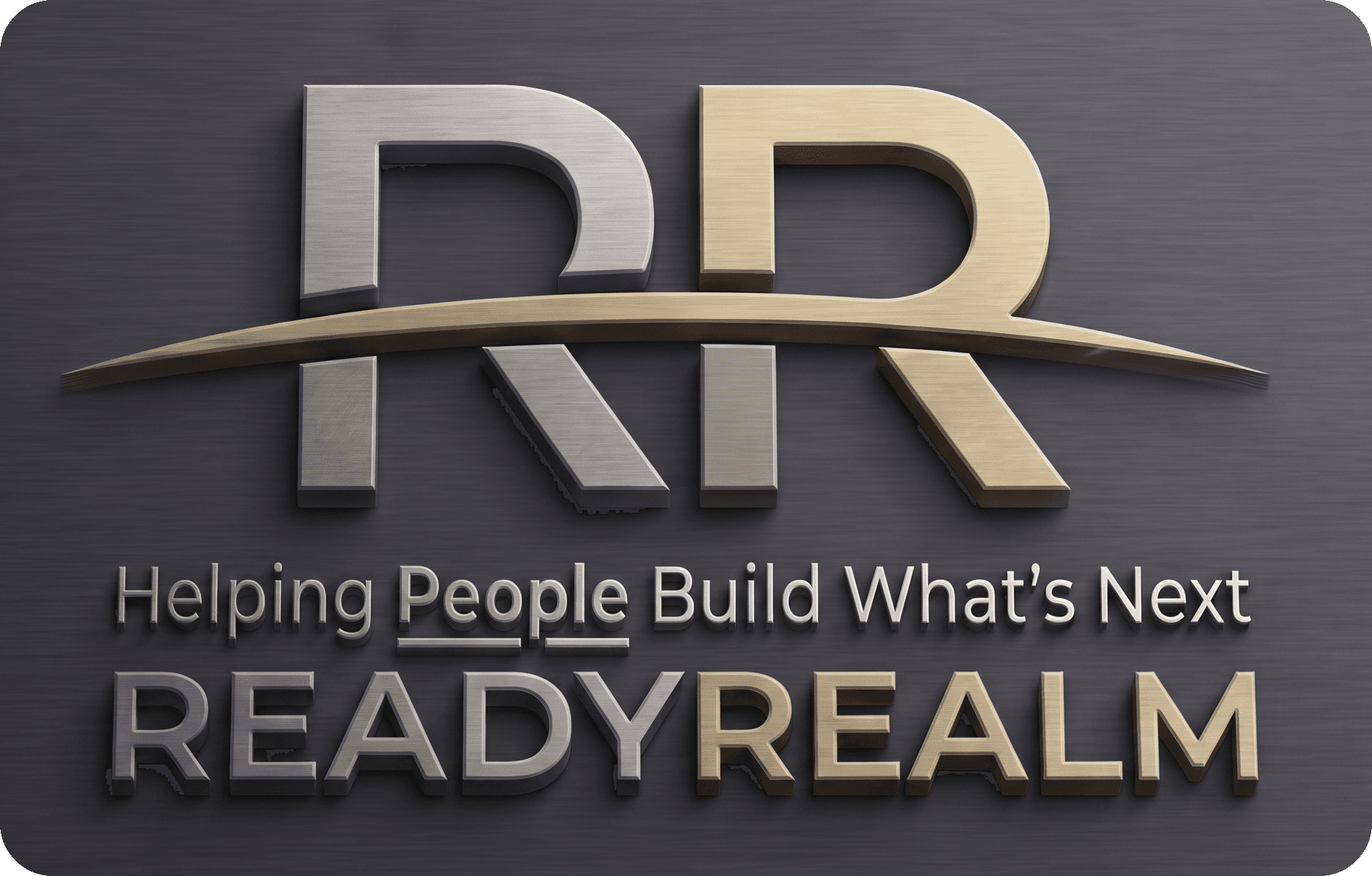 ReadyRealm mark and Helping People Build What's Next tagline
